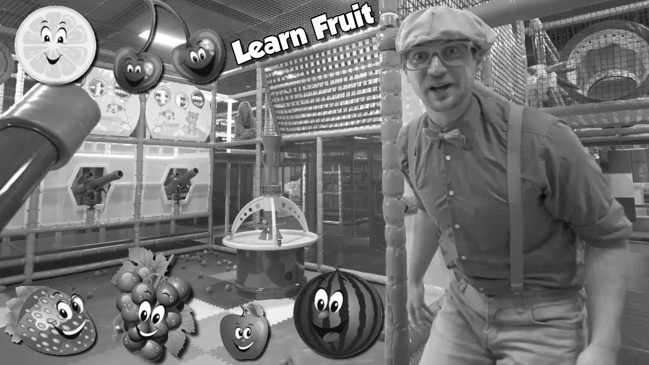 Learn Fruits with Blippi |  Instructional Indoor Playground Movies for Children