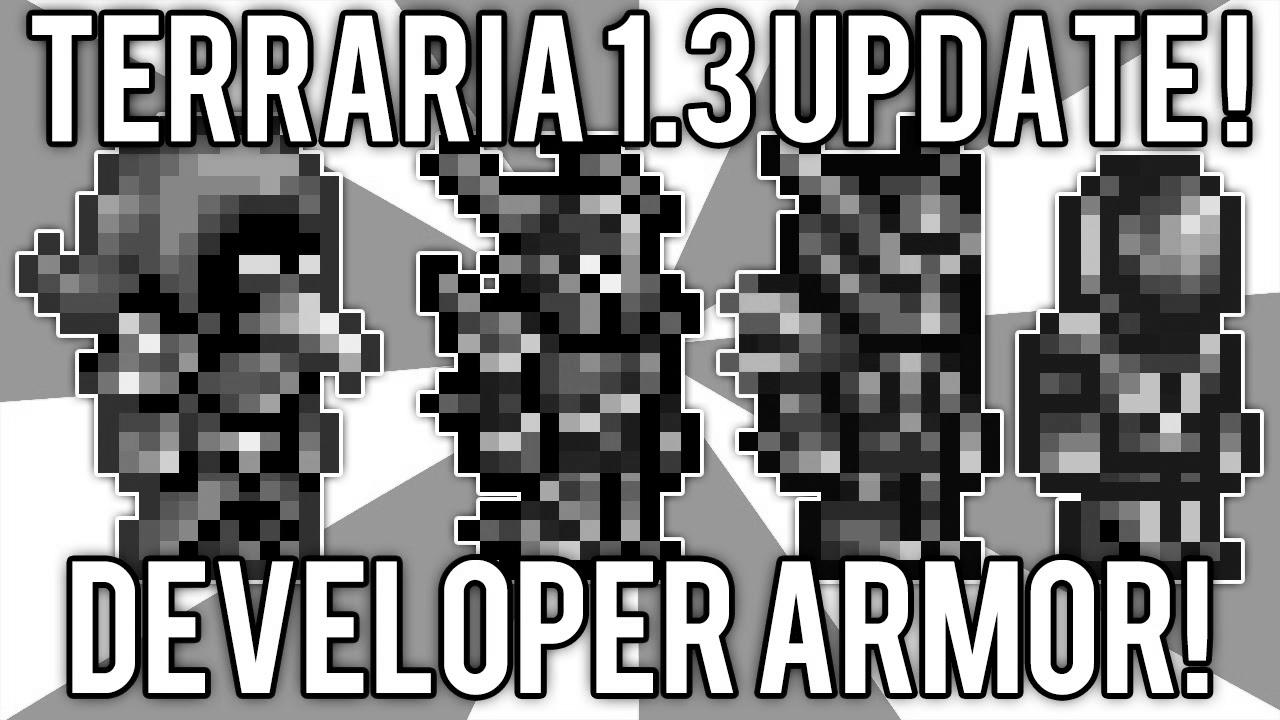 Terraria 1.3: Methods to get Developer Armor, Wings, & Dye!  (Terraria 1.3 replace change) @demizegg