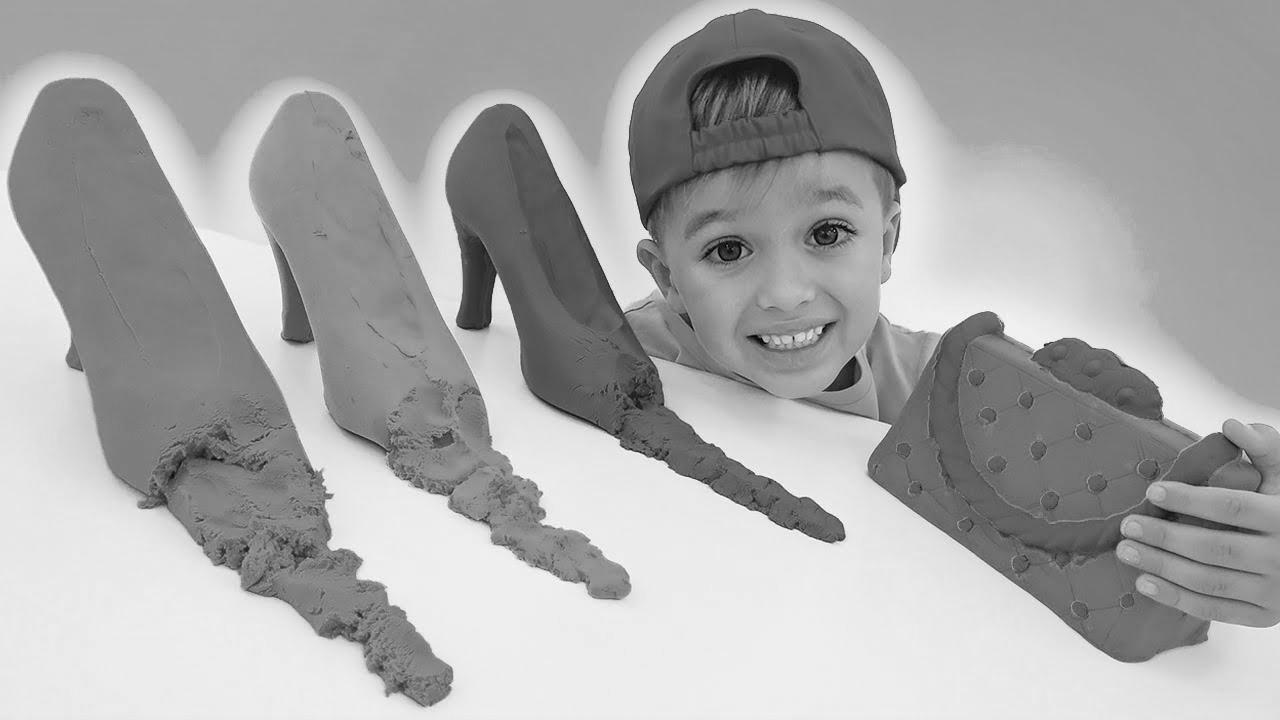 Vlad and Niki {learn|study|be taught} to make toys from Kinetic Sand
